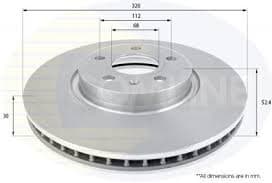 Brake disc, 1pcs FRONT ADC2614V