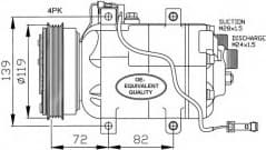 Compressor, air conditioning EASY FIT 32030