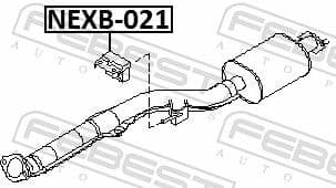 Mounting Kit, exhaust system NEXB-021 - image 2