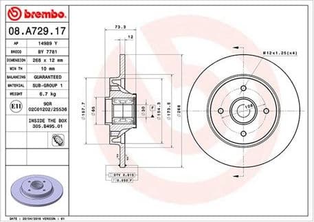 Brake Disc 360406105700