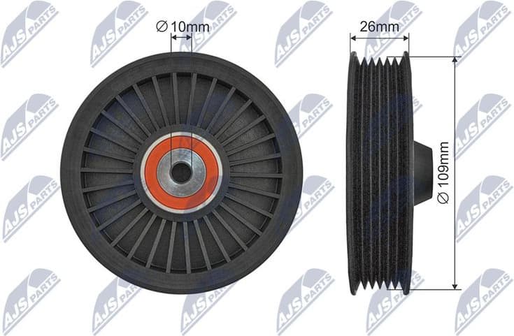 Tensioner Pulley, V-ribbed belt RNK-ME-070