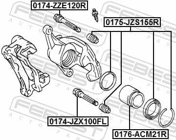 Repair Kit, brake caliper 0175-JZS155R - image 2
