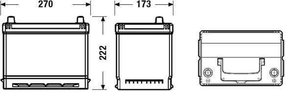 Starter Battery EXCELL ** EB704 - image 2