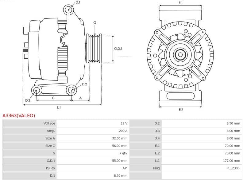 Alternator Valeo A3363(VALEO) - image 5