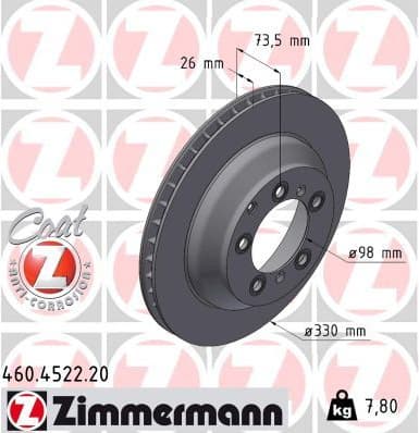 Brake Disc COAT Z 460.4522.20