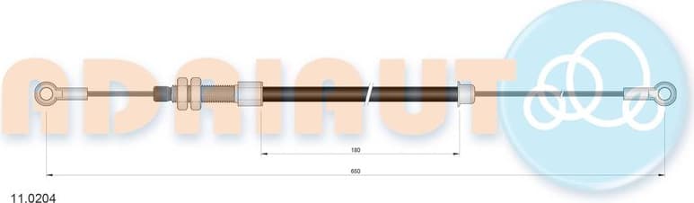 Cable Pull, parking brake 11.0204