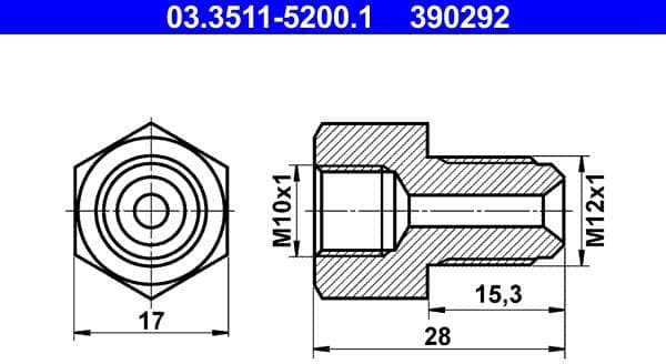 Adapter, brake line 03.3511-5200.1
