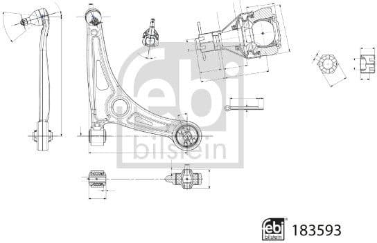 Control/Trailing Arm, wheel suspension 183593
