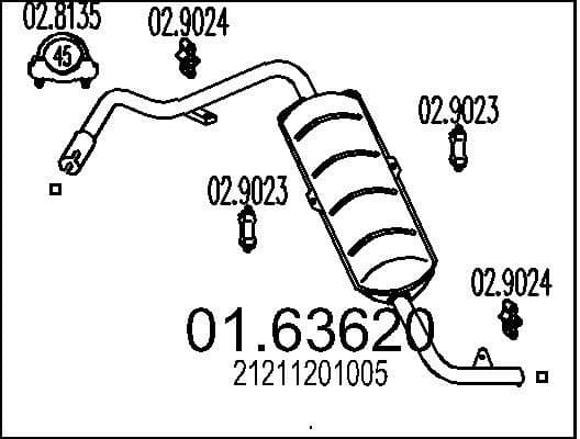 Rear Muffler 01.63620