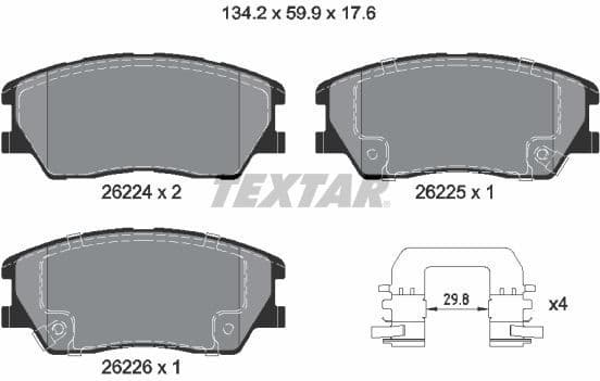 Brake Pad Set, disc brake Q+ 2622401