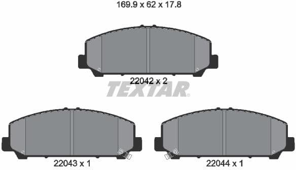 Brake Pad Set, disc brake 2204201