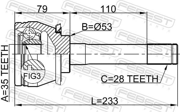 Joint Kit, drive shaft 1410-MUS - image 2