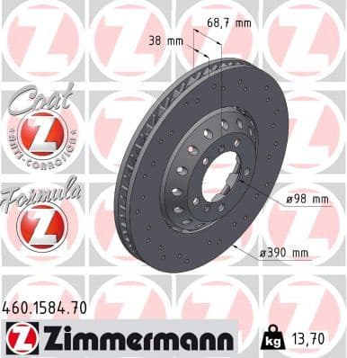 Brake Disc FORMULA Z BRAKE DISC 460.1584.70