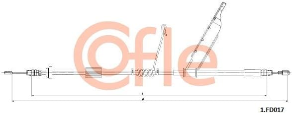 Cable Pull, parking brake 92.1.FD017