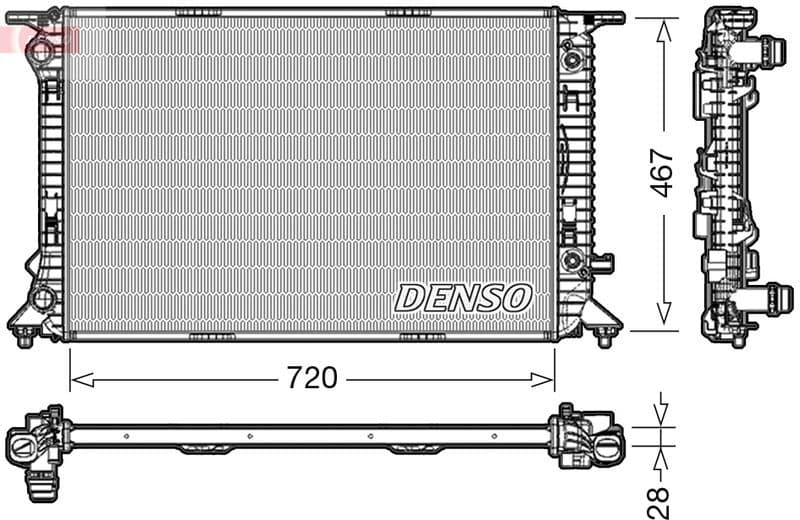 Radiator, engine cooling DRM02021
