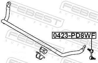 Link/Coupling Rod, stabiliser bar 0423-PD8WF - image 2