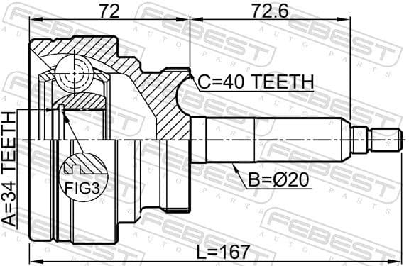 Joint Kit, drive shaft 1410-ROD - image 2