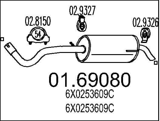 Rear Muffler 01.69080