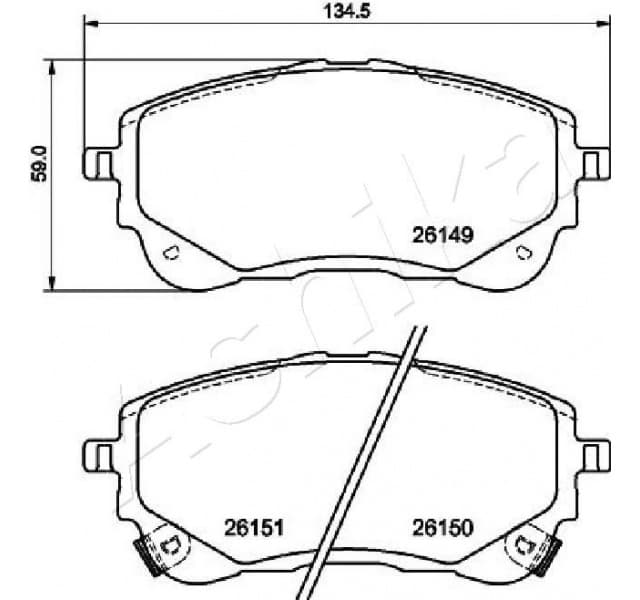 Brake Pad Set, disc brake 50-02-2027