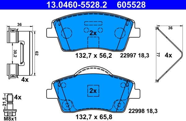 Brake Pad Set, disc brake 13046055282