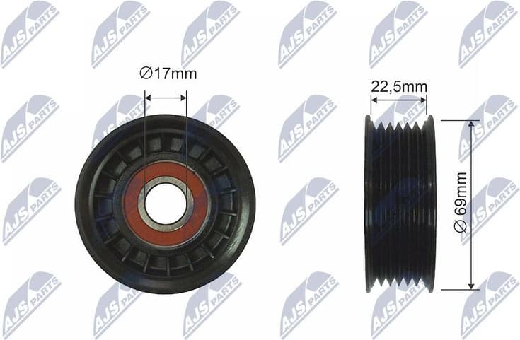 Tensioner Pulley, V-ribbed belt RNK-MZ-011