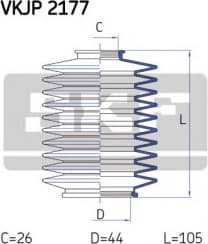 Bellow Kit, steering VKJP 2177