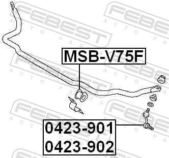 Mounting, stabiliser bar MSB-V75F - image 2