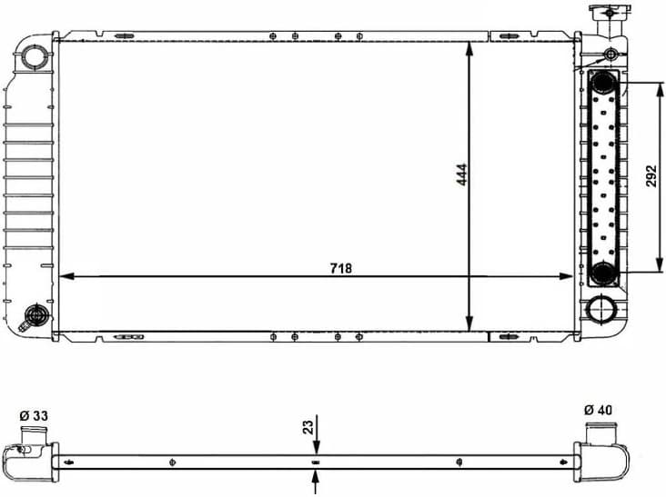 Radiator, engine cooling EASY FIT 56012