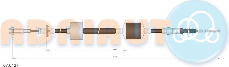 Cable Pull, clutch control 07.0127