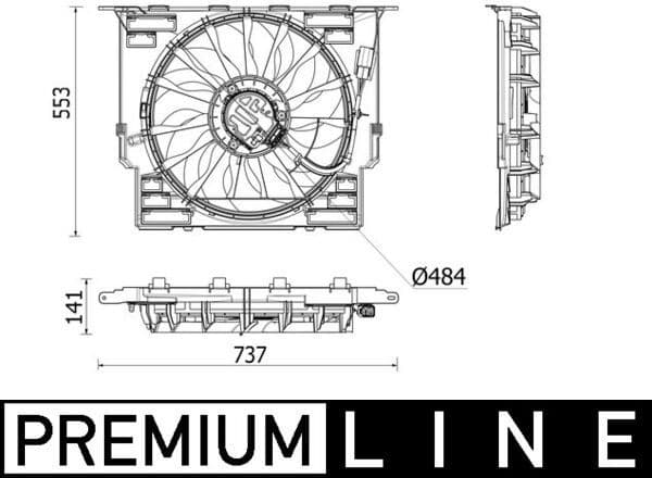 Fan, engine cooling BEHR *** PREMIUM LINE *** CFF 543 000P