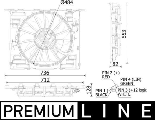 Fan, engine cooling BEHR *** PREMIUM LINE *** CFF 549 000P
