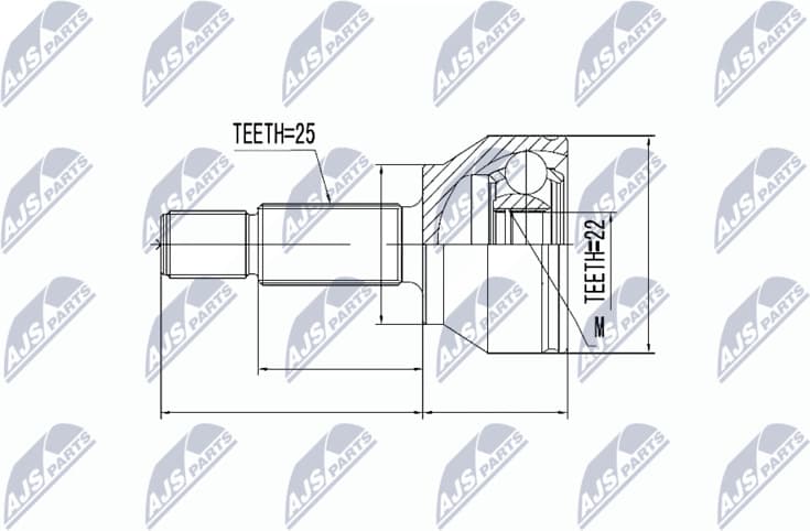 Joint Kit, drive shaft NPZ-FR-025