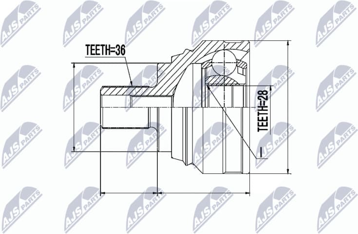 Joint Kit, drive shaft NPZ-VW-040