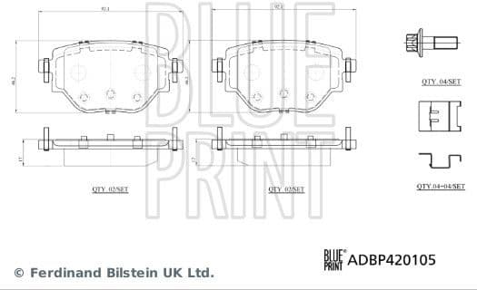 Brake Pad Set, disc brake ADBP420105