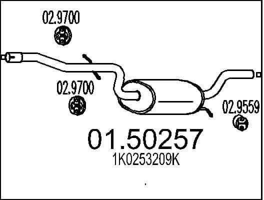 Centre Muffler 01.50257