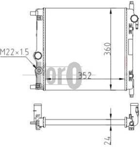 Radiator, engine cooling LORO 003-017-0035 - image 2