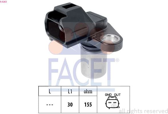 Sensor, crankshaft pulse Made in Italy - OE Equivalent 9.0263