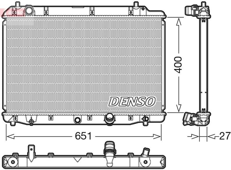 Radiator, engine cooling DRM40036