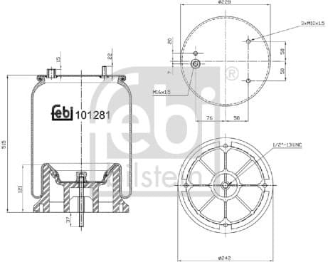 Bellow, air suspension 101281