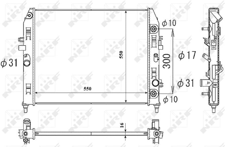 Radiator, engine cooling 53851