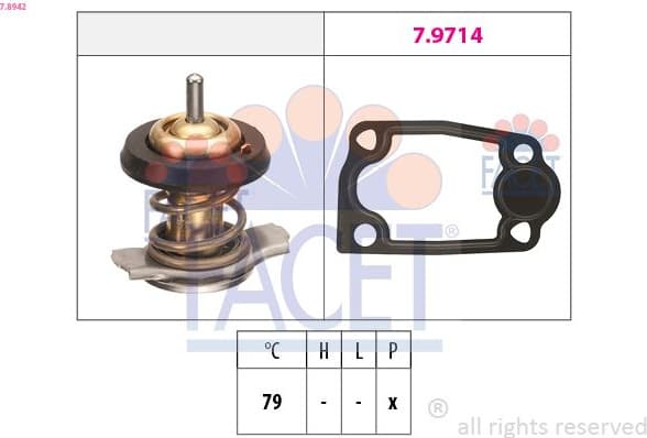 Thermostat, coolant Made in Italy - OE Equivalent 7.8942