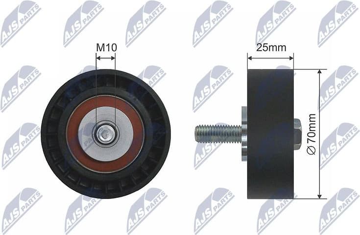 Deflection/Guide Pulley, V-ribbed belt RNK-CT-023