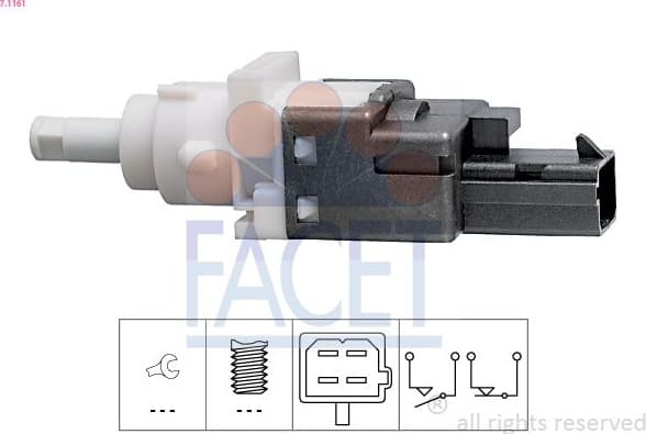 Stop Light Switch Made in Italy - OE Equivalent 7.1161