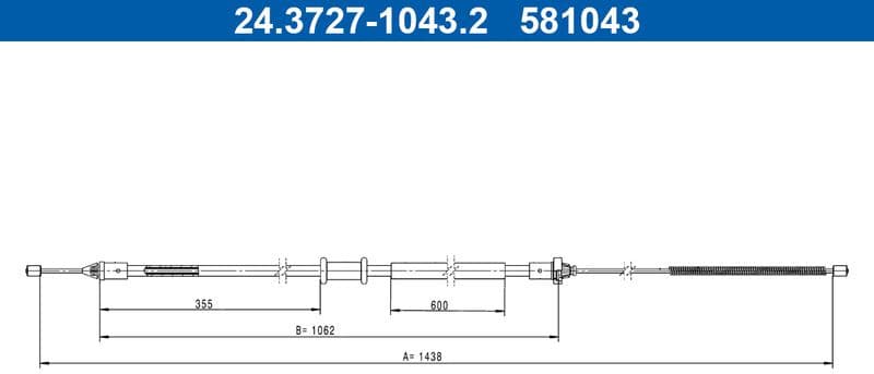 Cable Pull, parking brake 24-3727-1043-2