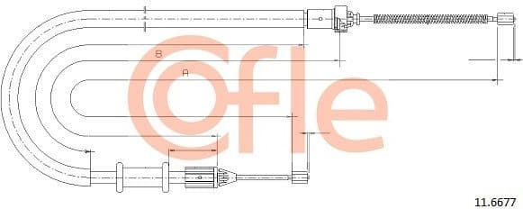 Cable Pull, parking brake 92.11.6677