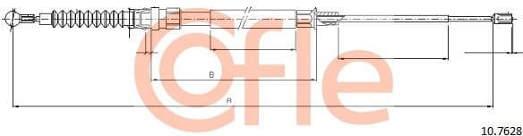 Cable Pull, parking brake 92.10.7628