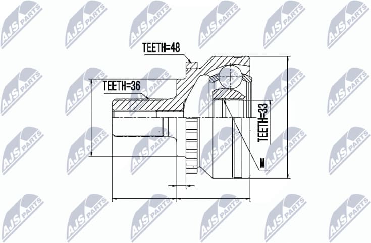Joint Kit, drive shaft NPZ-VV-012