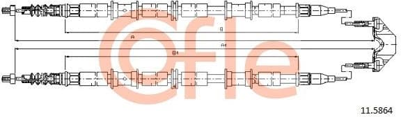 Cable Pull, parking brake 92.11.5864