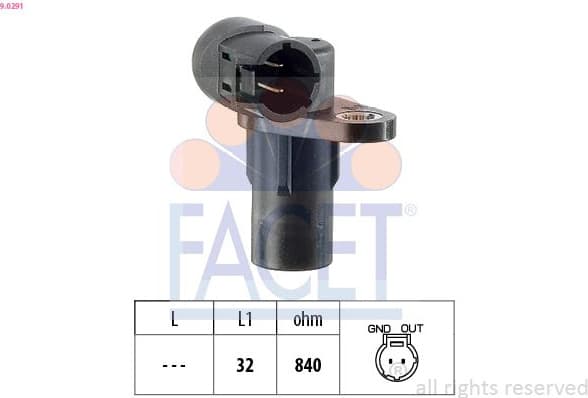 Sensor, crankshaft pulse Made in Italy - OE Equivalent 9.0291
