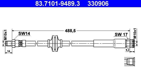 Brake Hose 83-7101-9489-3
